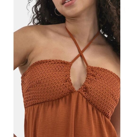 Halter Maxi Lightweight Super Comfy Dress with Sun Hat Size XXS - Picture 8 of 9